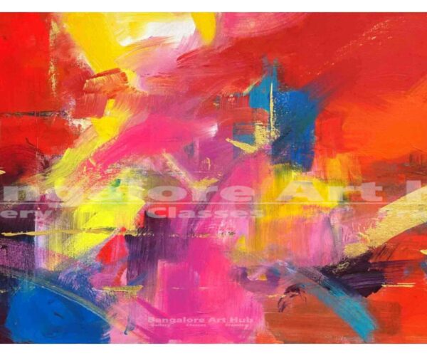 Copy of Copy of Copy of 0042 Title ( abstract ) acrylic on canvas Artist (GD Chandrababu) H 24 x W 60 price (45,000)