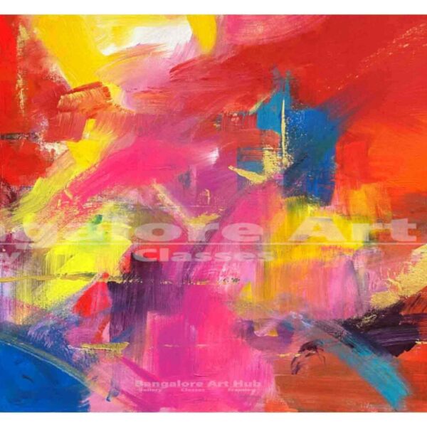 Copy of Copy of Copy of 0042 Title ( abstract ) acrylic on canvas Artist (GD Chandrababu) H 24 x W 60 price (45,000)